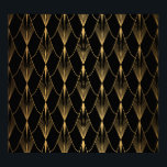 Art Deco: Schwarzes Gold Nahtloser Luxus Poster<br><div class="desc">Art Deco Muster. Nahtloser Schwarz-Gold Hintergrund. Metallische Muscheln oder Waagen verleihen einen Spitzenschmuck. Minimalistische geometrische Konstruktion. Vintage Linien. Motive aus den 1920-30er Jahren. Luxuriöse Vintage Illustration Art Deco Eleganz strahlt in diesem Schwarz-Gold-Muster. Re-Ro-Raffinesse herrscht. Art Deco Eleganz: Schwarz, Gold, Metallic Muscheln. Hintergrund, Muster, Abbildung, Textur, Dekoration, Vintag, Gold, Blatt, Linie,...</div>
