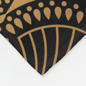 Art Deco, schwarzes Gold, nahtloses Muster. Fleecedecke (Ecke)