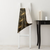 Art Deco, schwarzes Gold, nahtloses Muster. Sherpadecke (Beispiel)