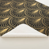 Art Deco, schwarzes Gold, nahtloses Muster. Sherpadecke (3/4)