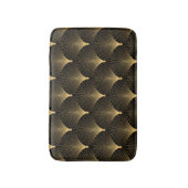 Art Deco: Schwarzes goldenes Muster. Badematte (Vorderseite Vertikal)