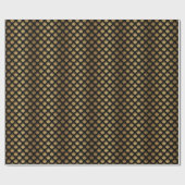 Art Deco, schwarzes goldenes Muster. Geschenkpapier (Flach)