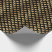 Art Deco, schwarzes goldenes Muster. Geschenkpapier (Ecke)