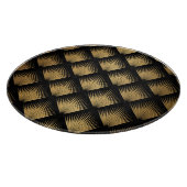 Art Deco, schwarzes goldenes Muster. Schneidebrett (Ecke)