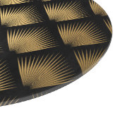 Art Deco, schwarzes goldenes Muster. Schneidebrett (Ecke)