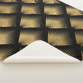 Art Deco, schwarzes goldenes Muster. Sherpadecke (3/4)