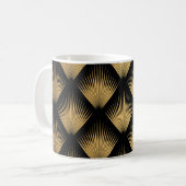 Art Deco, schwarzes Goldmuster. Kaffeetasse (Vorderseite Links)