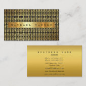 Art Deco Schwarzes Meer Visitenkarte (Vorne/Hinten)