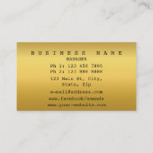 Art Deco Schwarzes Meer Visitenkarte (Rückseite)