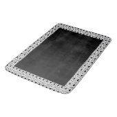 Art Deco Schwarzweiß-Gemusterte Badematte (Schrägansicht)