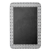 Art Deco Schwarzweiß-Gemusterte Badematte (Vorderseite Vertikal)