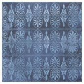 Art Deco Scrolls und Fans von Blue Stoff (Muster)