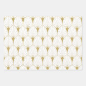 Art Deco Seamless Pattern gold and green Geschenkpapier Set (Vorderseite 2)