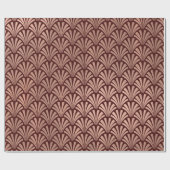 Art Deco Seashells Scales Rose Gold Copper Maroon Geschenkpapier (Flach)