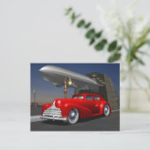 Art Deco Sedan Postkarte (Stehend Vorderseite)