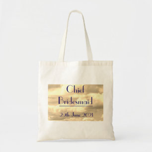Art Deco Sepia Cloud Chief Bridesmaid Tragetasche