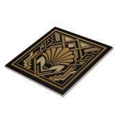 Art Deco Shell Design Fliese (Seite)