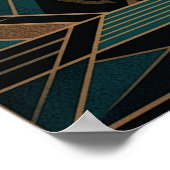 Art Deco Sheriff Poster - Geometric Cowboy Silhoue (Ecke)