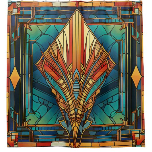 Art Deco Shower Curtain Duschvorhang (Vorderseite)