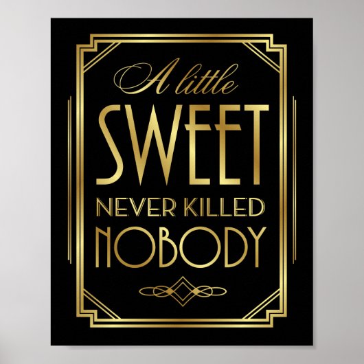 Art-Deco-Signatur drucken ein wenig SWEET Poster (Vorne)