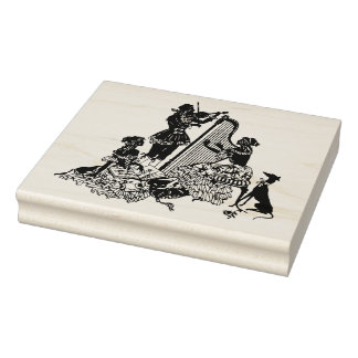 Art Deco Silhouette Stempel - Musiker