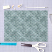 Art Deco Silver Aquamarin Contemporary Seidenpapier (Handwerk)