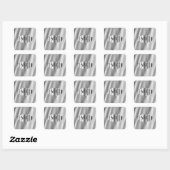 Art Deco Silver Mit Monogramm Stickers (Blatt)