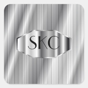 Art Deco Silver Mit Monogramm Stickers