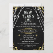 Art Deco Silvester Einladung (Vorderseite)