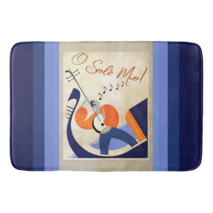 Art Deco singender Gondoliere O Sole Mio Badematte