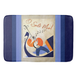 Art Deco singender Gondoliere O Sole Mio Badematte