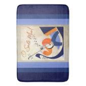 Art Deco Singing Gondolier O Sole Mio Badematte (Vorderseite Vertikal)