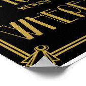 Art-Deco-Sitzplan Platz, wo auch immer Poster (Ecke)