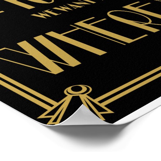 Art-Deco-Sitzplan Platz, wo auch immer Poster (Ecke)