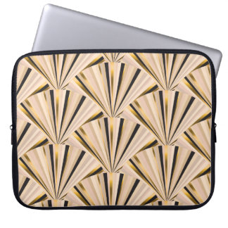 Art-Déco-Skala: Geometrischer Goldener Glamour Laptopschutzhülle