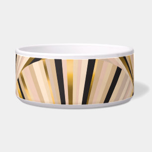 Art-Déco-Skala: Geometrischer Goldener Glamour Napf