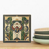 Art Deco Skarabäus ägyptisches Sonnendesign Fliese
