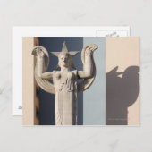 Art Deco Skulptur auf der Staat Messe Texas Postkarte (Vorne/Hinten)