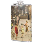 Art Déco Skyline Flachmann (Links)