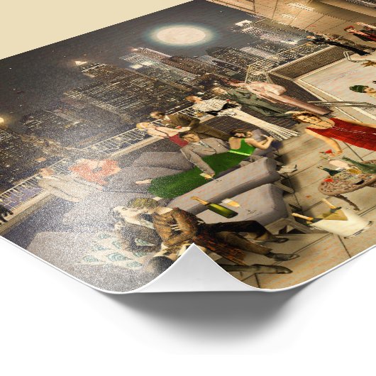 Art Déco Skyline Fotodruck (Ecke)