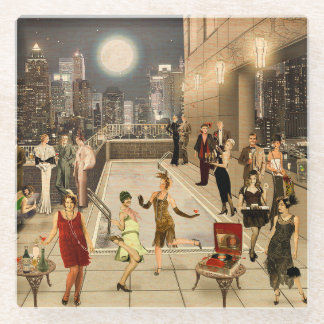 Art Déco Skyline Glasuntersetzer