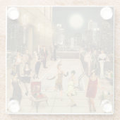 Art Déco Skyline Glasuntersetzer (Rückseite)