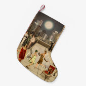 Art Déco Skyline Kleiner Weihnachtsstrumpf (Vorderansicht (hängend))