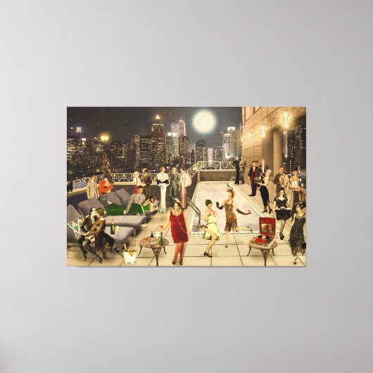 Art Déco Skyline Leinwanddruck (Vorderseite)