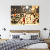 Art Déco Skyline Leinwanddruck (Insitu (Schlafzimmer))