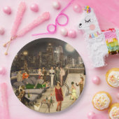 Art Déco Skyline Pappteller (Party)