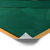 Art Deco Smaragdgrün Gold Poster (Ecke)