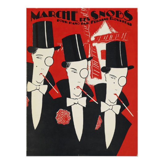 Art Deco Snobs Illustration Poster (Vorderseite)