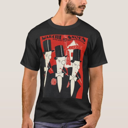 Art Deco Snobs Illustration T-Shirt (Vorderseite)