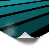Art Deco Sonne Aqua Poster (Ecke)